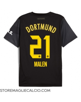 Borussia Dortmund Donyell Malen #21 Maglia Gara Trasferta Repliche 2024-25 Maniche Corte